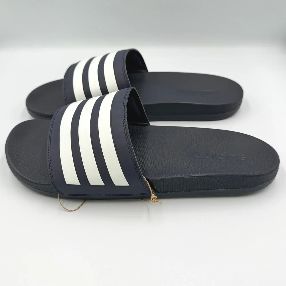 Adidas Adilette Comfort Slides Mens 10 Womens 11 Navy Blue GZ5892 Sandals *NEW*